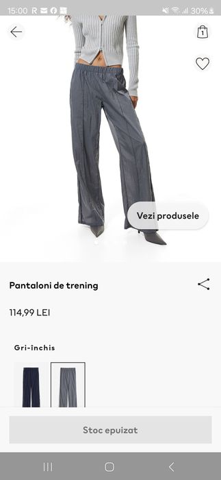 Pantaloni H&M subtiri