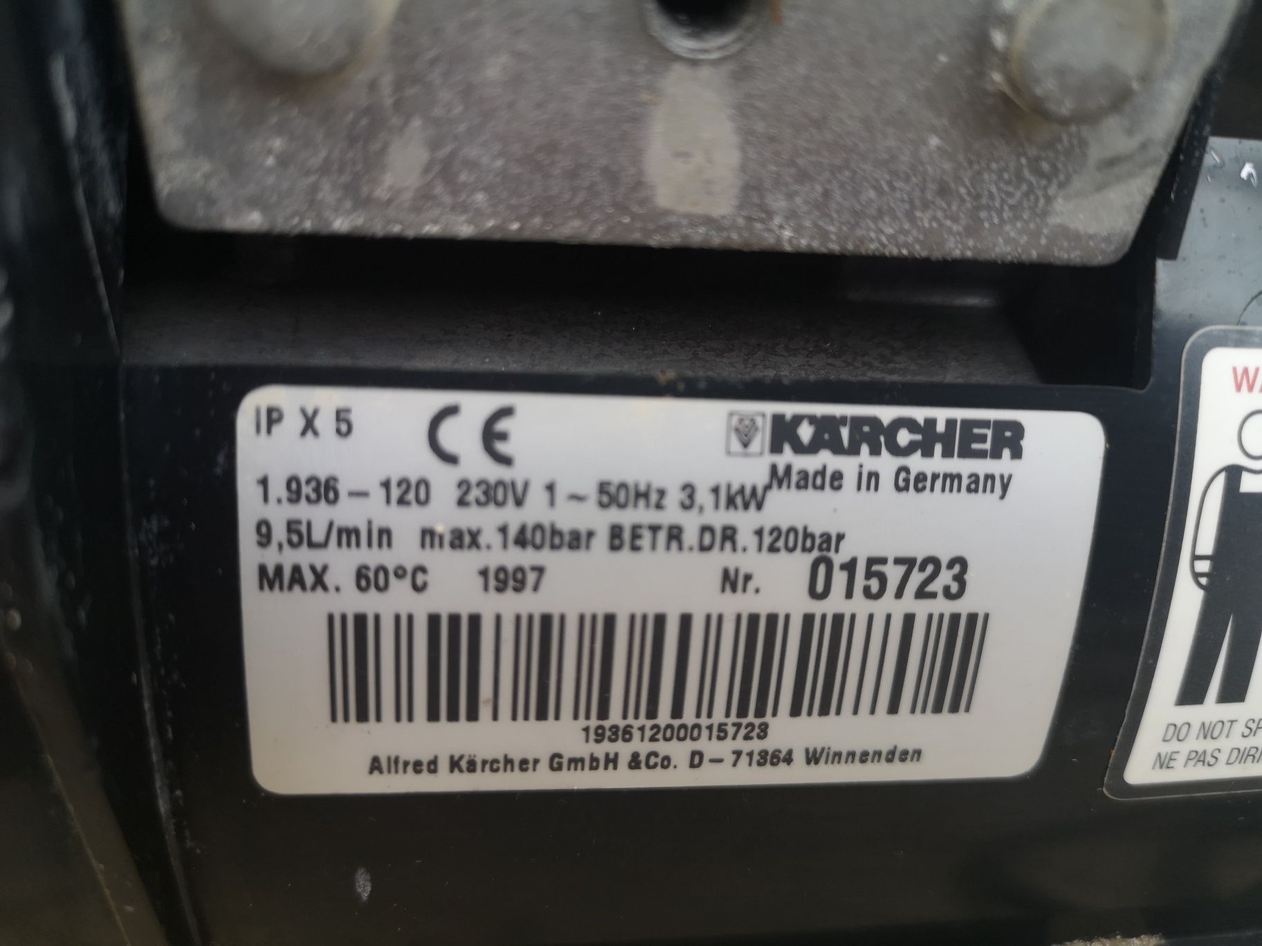 Водоструйка Karcher hd700 3.1kw 160bar10l /min Най Висок Клас от 220V