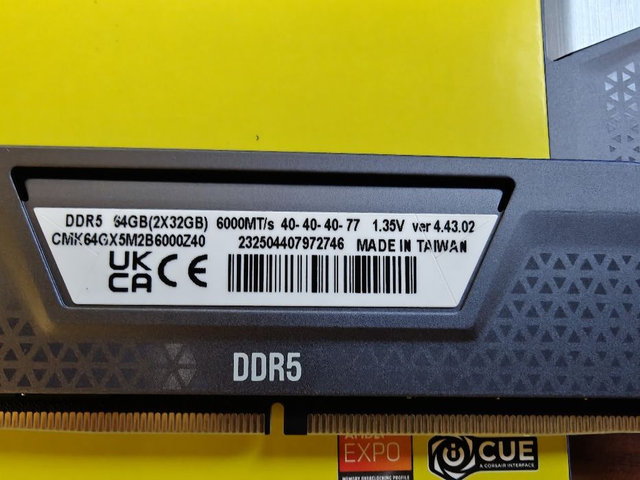 ОЗУ Ram Ddr5 6000 Corsair 64gb 2x32