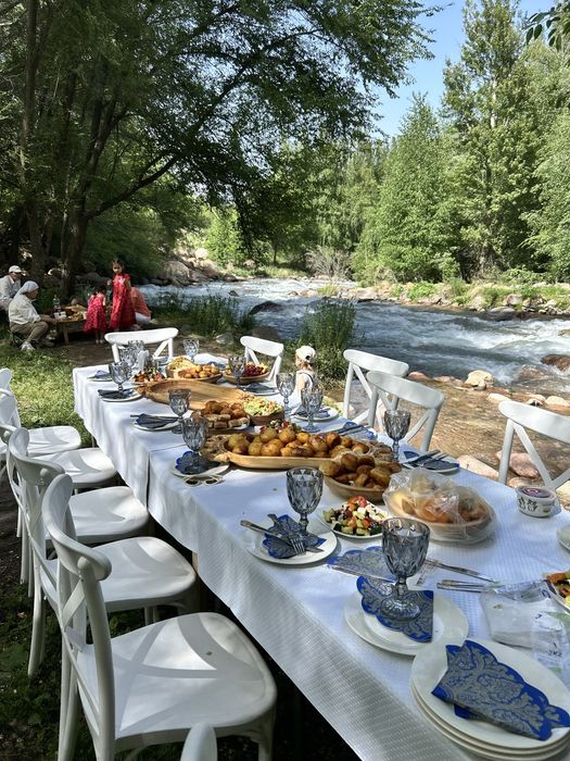 Столы стулья на прокат, казан, ошак, посуда, мангал, аренда, праздник