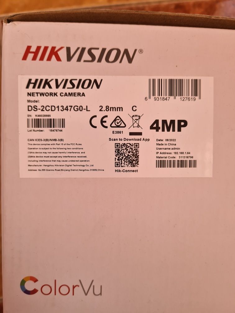 Camera supraveghere IP Hikvision ColorVu,