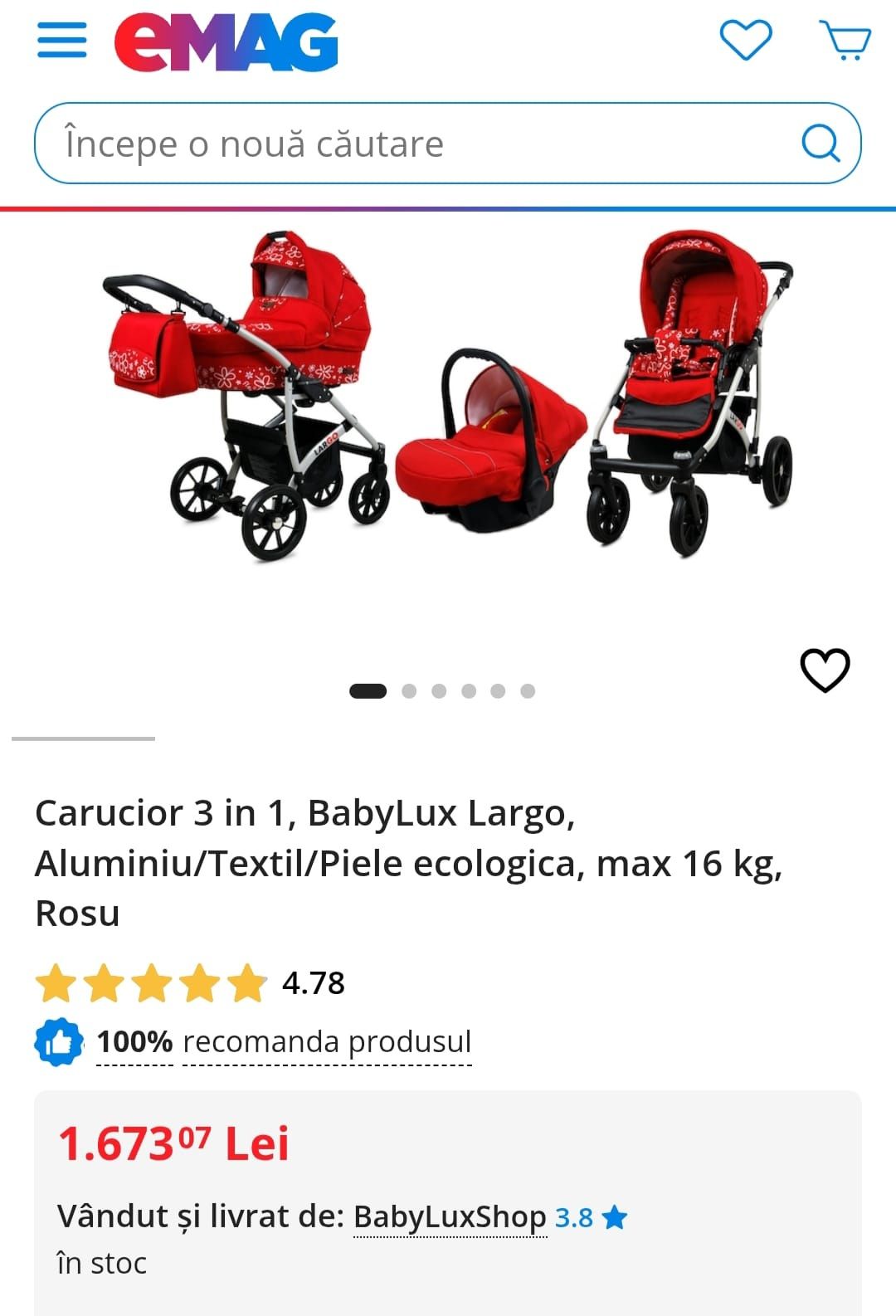 Vând căruț BabyLux