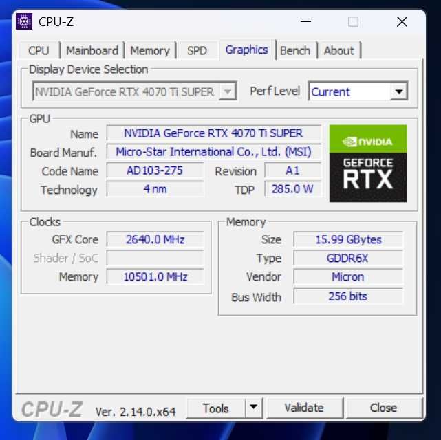 PC gaming I7 14700 Nvidia 4070 TI Super 16GB