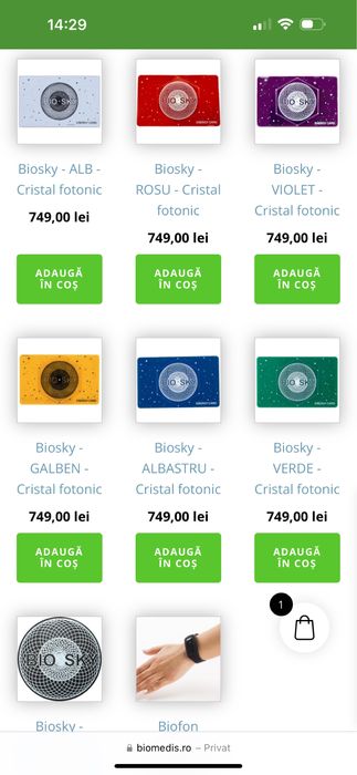 Carduri din cristal fotonic - biosky