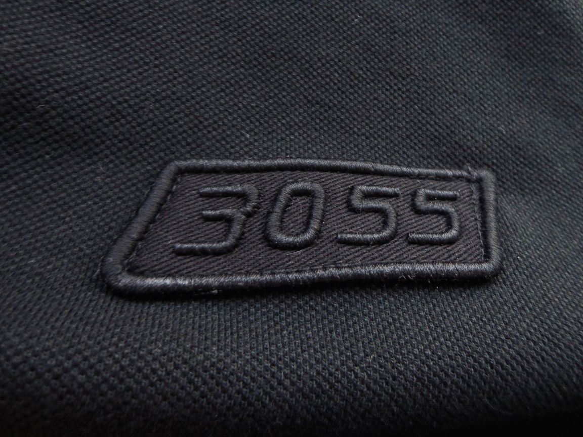Мъжка поло тениска BOSS Cotton Polo T-shirt Black