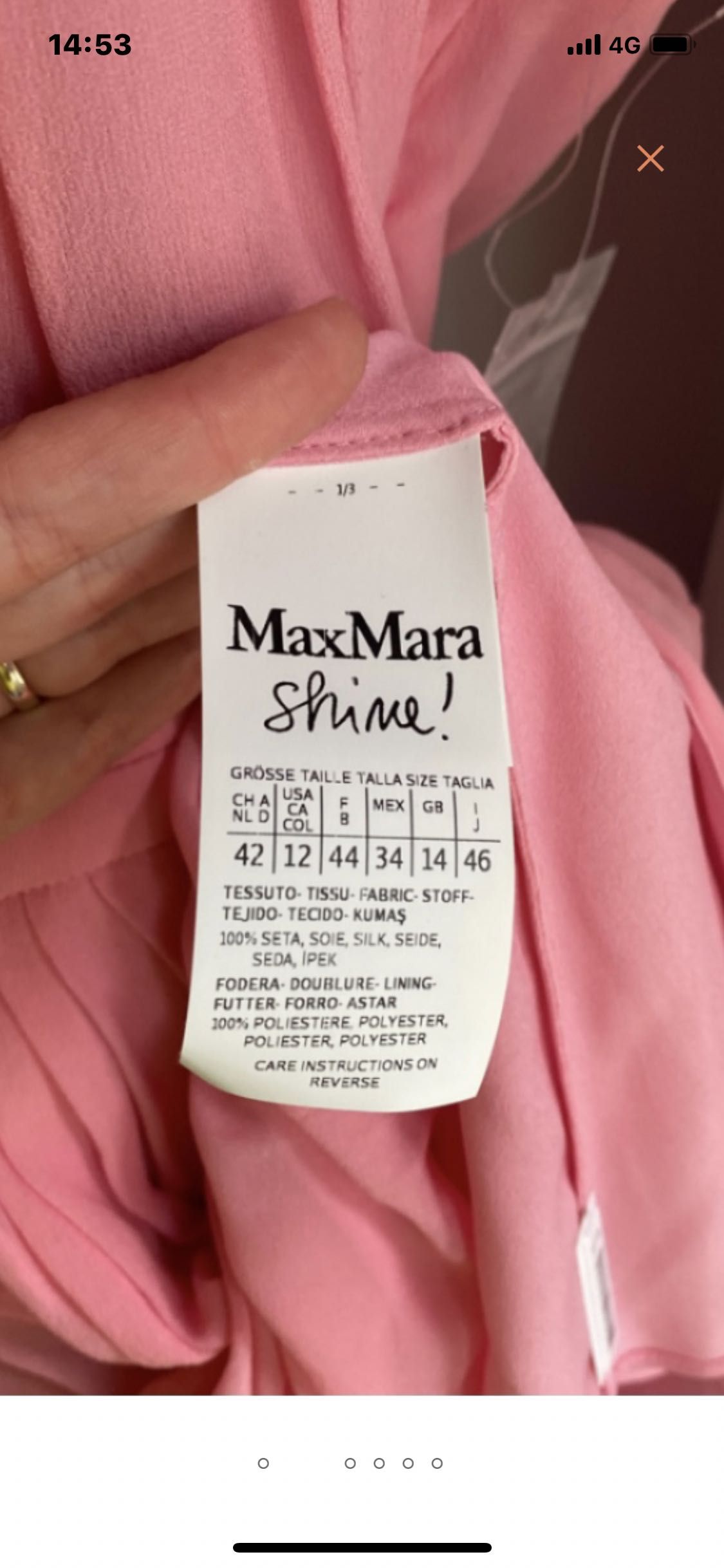 rochie matase naturala Max Mara