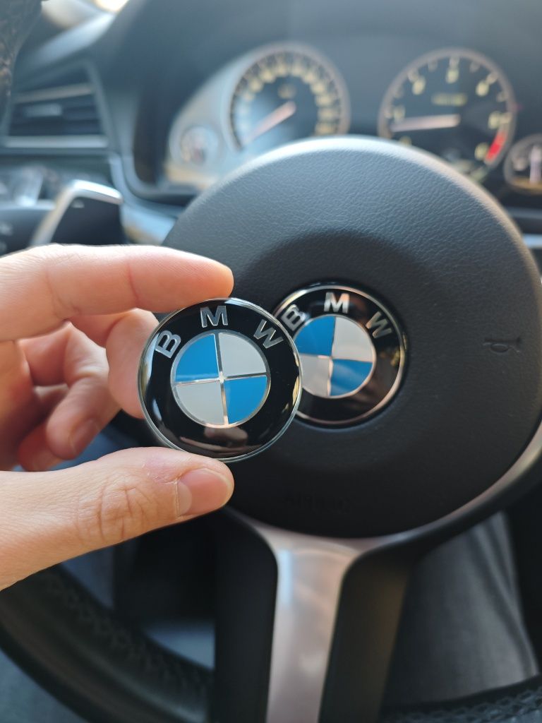 45мм Емблема за волан БМВ BMW Е60 Е90 Е39 Е46 F10 F30 F20 F32 E65 F01