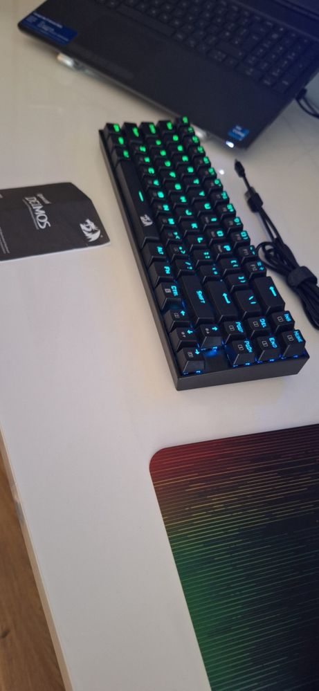 Mеханична клавиатура Redragon - Deimos K599, безжична, Red, RGB