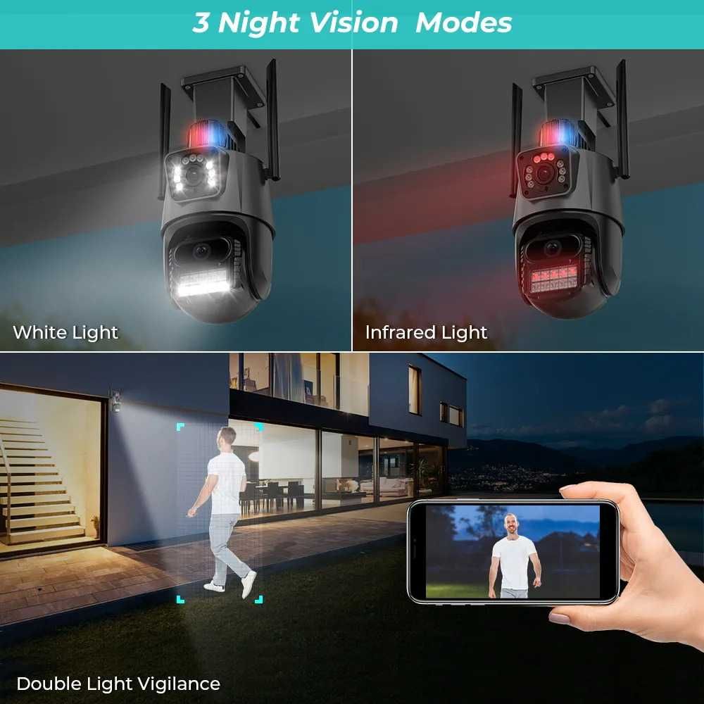Камера за наблюдение STELS SL80, IP Wi-Fi, PTZ камера, 4K Ultra HD,8MP