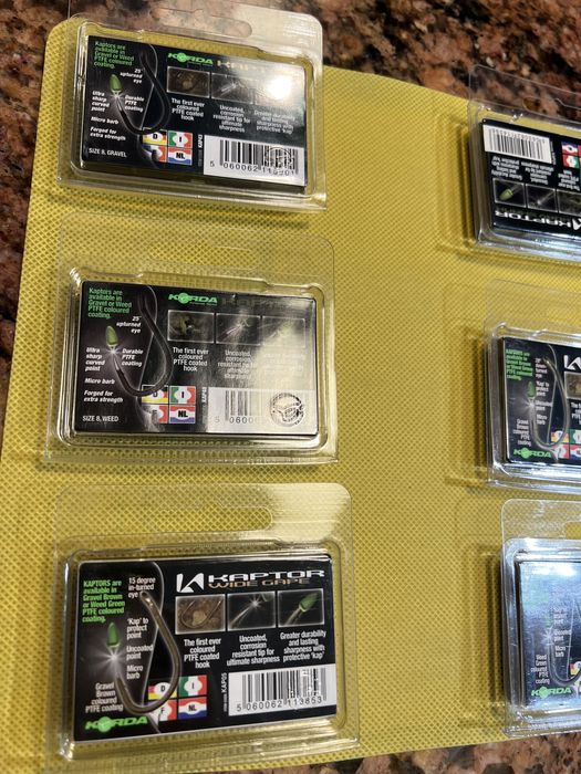 Korda kaptor carlige pescuit -9 cutii la pret de 5 noi !