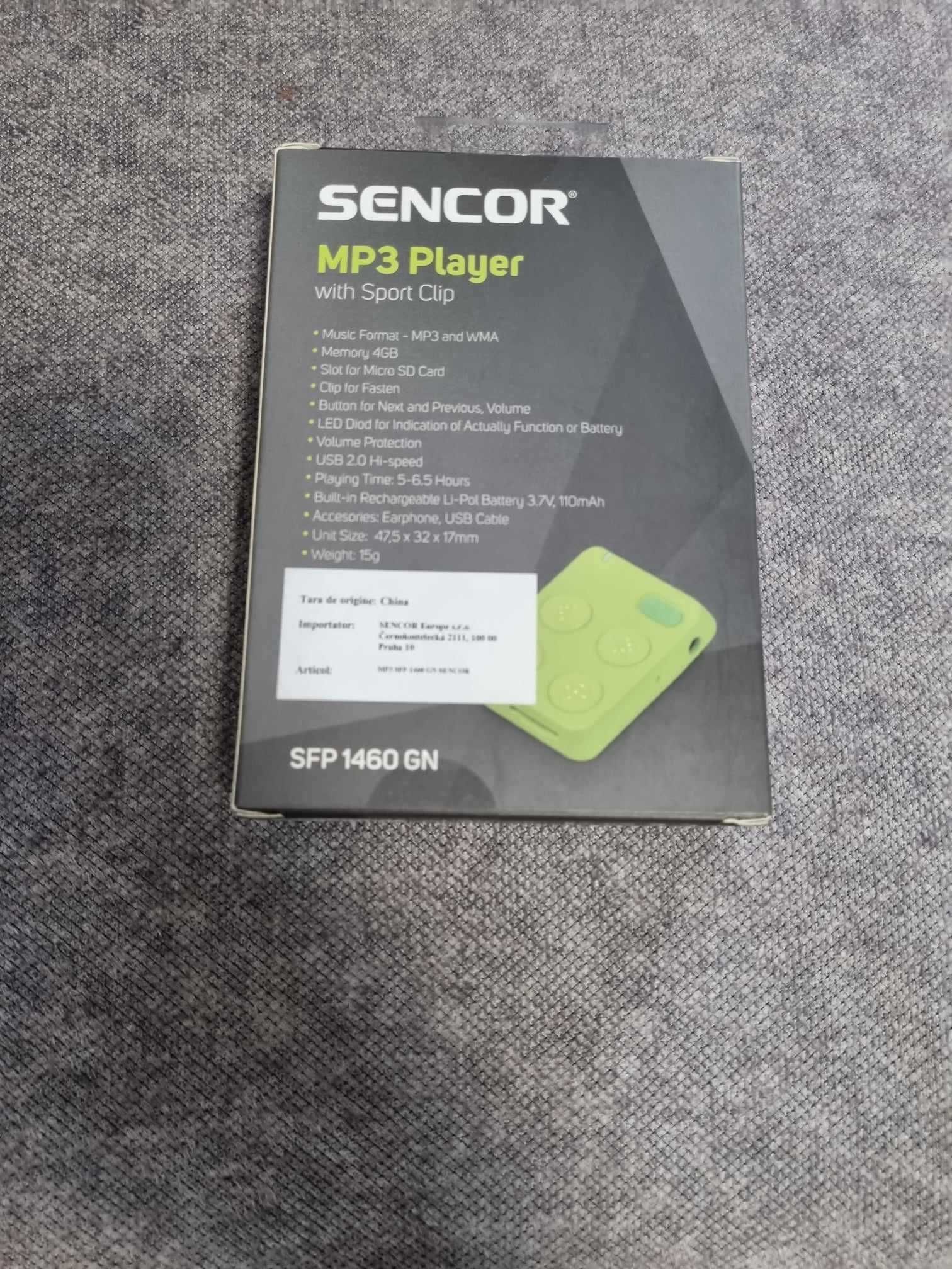 Sencor mp3 player model SFP 1460 GN sigilat.