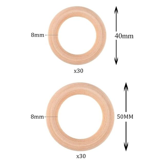 Inele din lemn pentru decoratiuni,