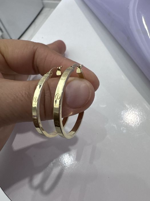 Золото картие серьги