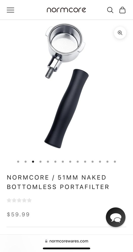 Normcore 51mm портафилтър и рег. тампер дистрибутор 2в1 за Delonghi