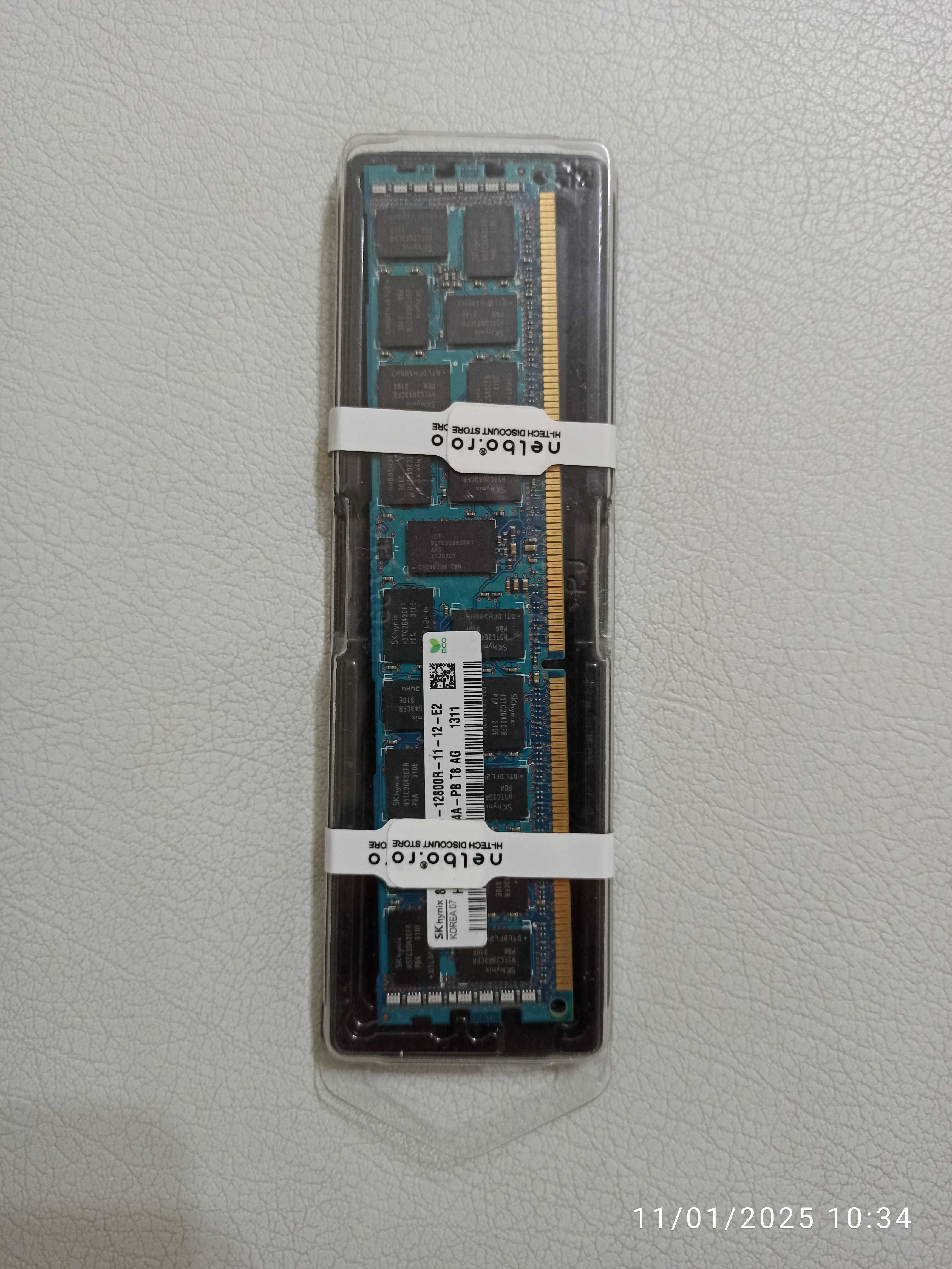 Оперативна памет за сървъри, Ram 8 GB dimm DDR3L, 1600 Mhz, тип ECC.