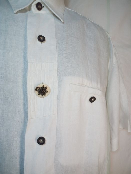 Cămașă tradițională bărbătească bavareză vintage 3XL /43 (eticheta)