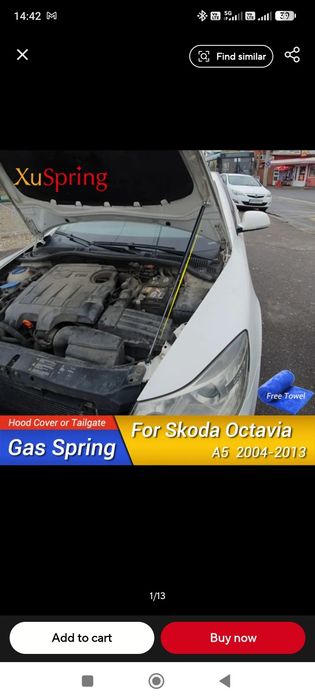 Amortizor capotă Skoda Octavia 2