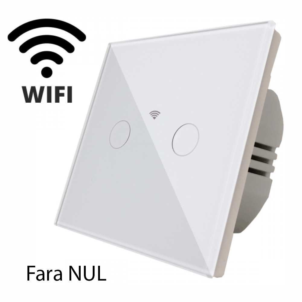 Intrerupator dublu touch wifi sticla Smart FARA NUL Transport Gratuit