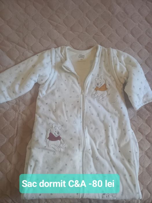 Saci de dormit cu mâneci detasabile bebelusi