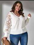 Pulover alb 1 XL