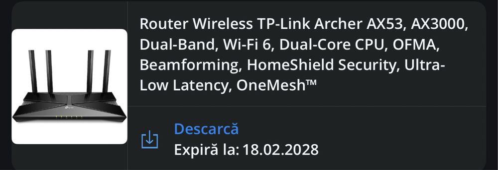 Router Wireless TP-Link Archer AX53 Wi-Fi 6