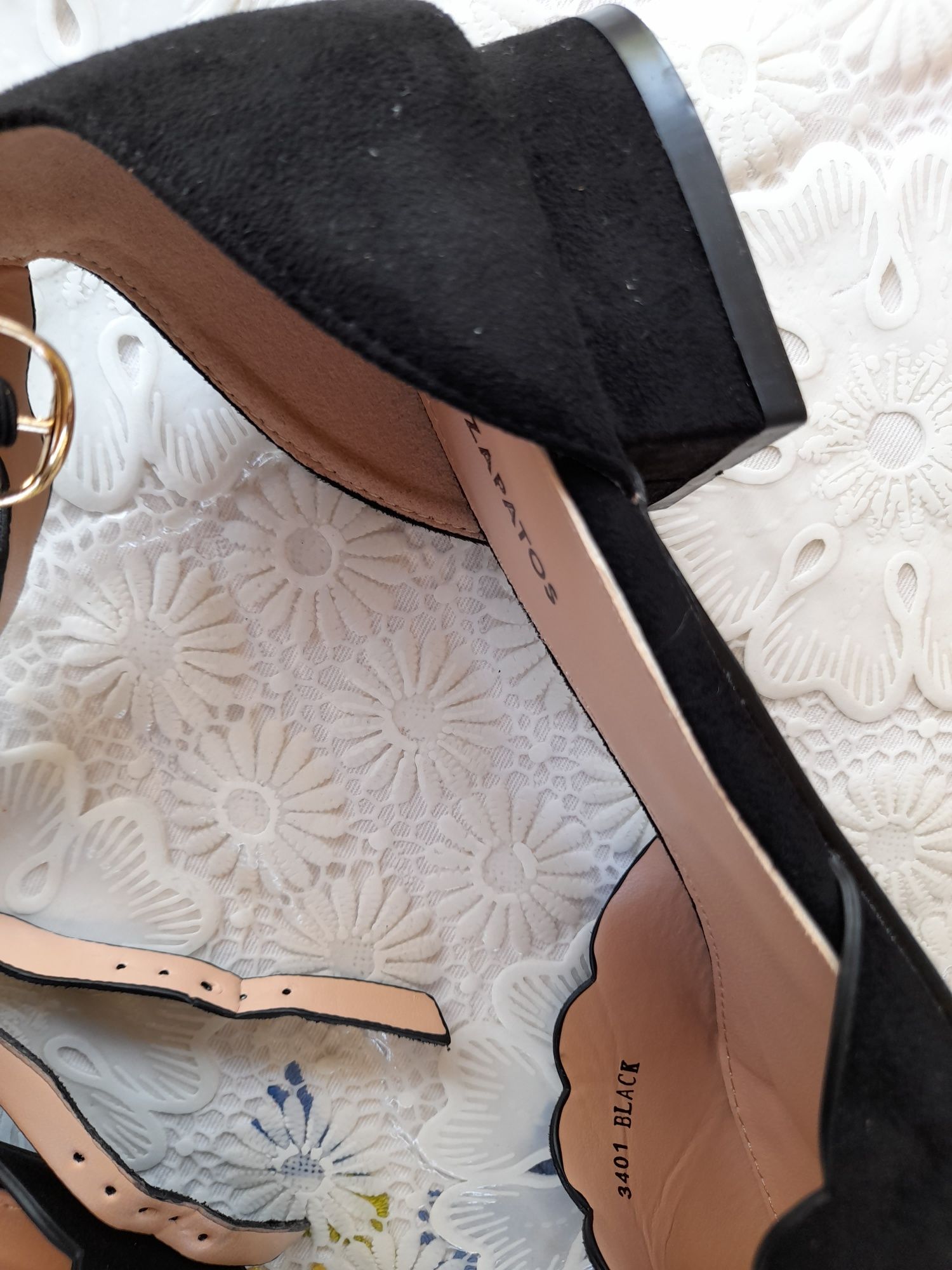 Zapatos pantofi dama negri 39EU