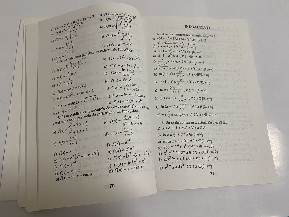 Schneider- Culegere de probleme de analiză matematică cls. 11-12.