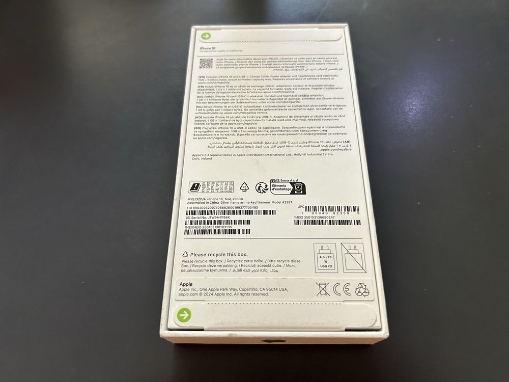 Продавам Apple iPhone 16 256GB-НОВ