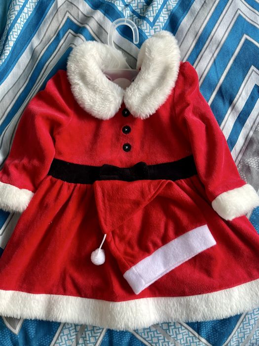 КОЛЕДНА рокля и ПОДАРЪК шапка към нея