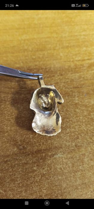 Ръчно изработен ключодържател Golden Retriever от бижутерски бронз