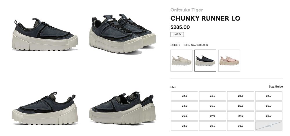 Onitsuka Tiger - CHUNKY RUNNER LO Чисто нови 39.5