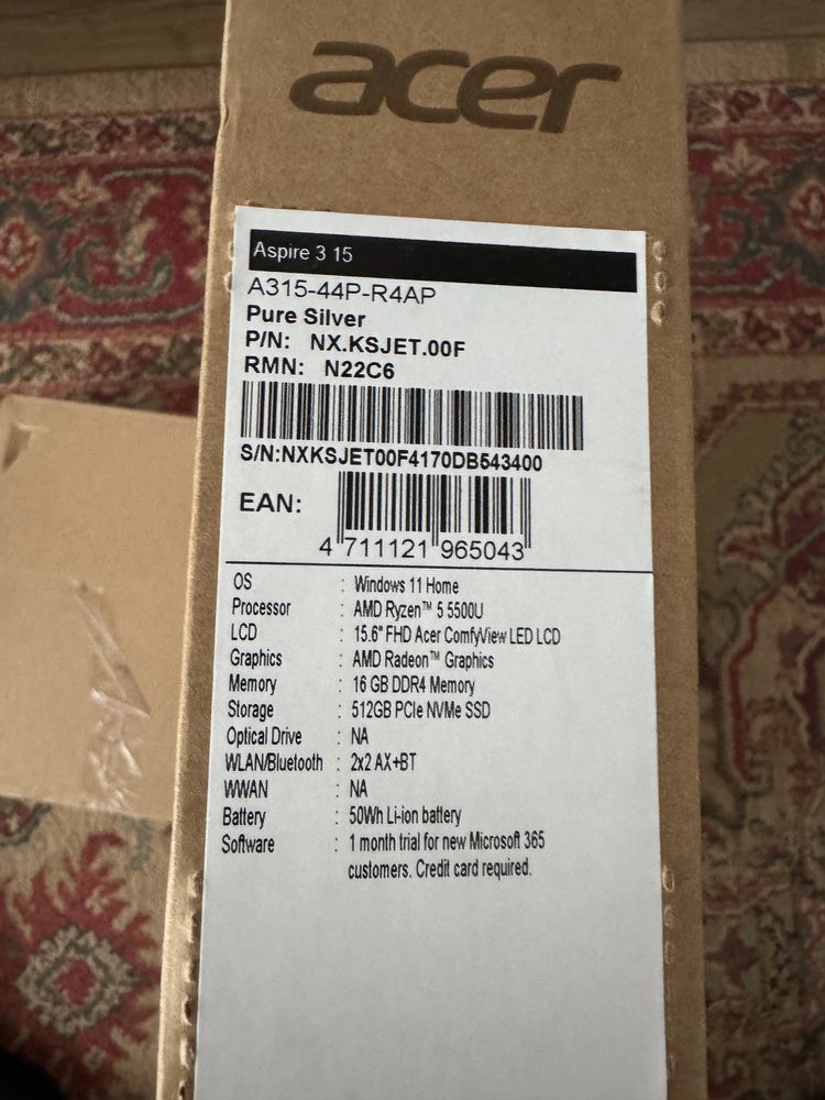 Acer  Aspire 3 15 A315-44P-R4AP Sigilat