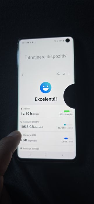 Samsung S10 dual SIM 128 gb display cu pată crapat