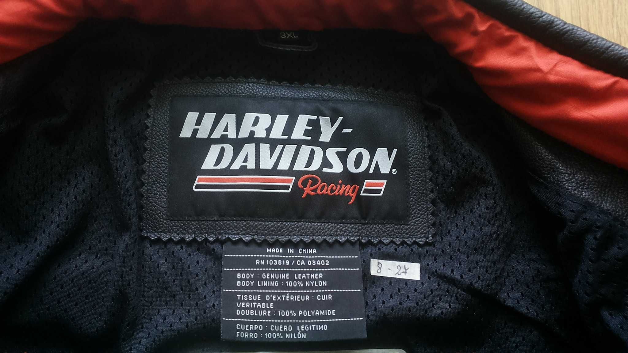 HARLEY DAVIDSON Racing Leather Jacket размер 3XL мото яке 8-27