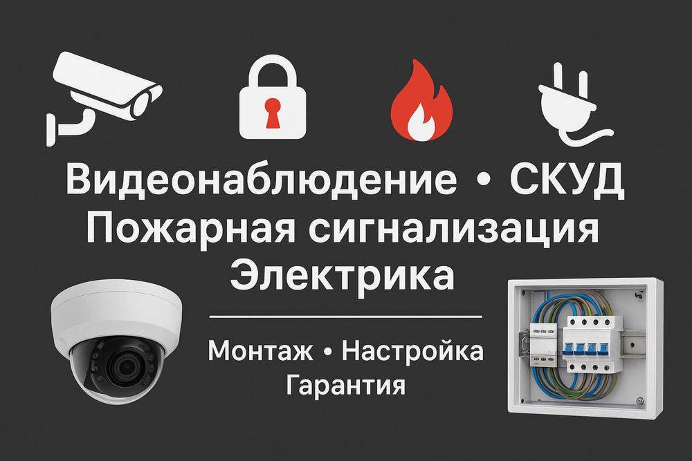Смстемы видеонаблюдения и пожарной безопасности