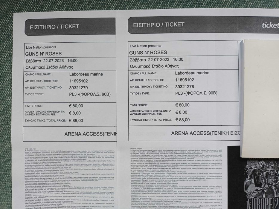 Билети за Guns N' Roses, Атина, 22.07.