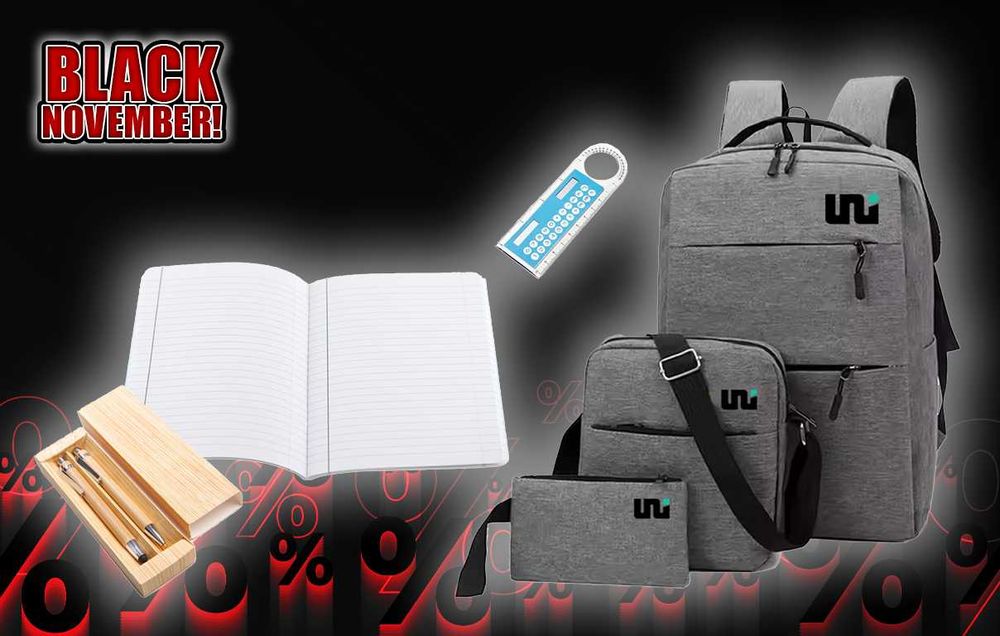 Раница, химикал, молив, тетрадка и още - ЧЕРЕН МЕСЕЦ