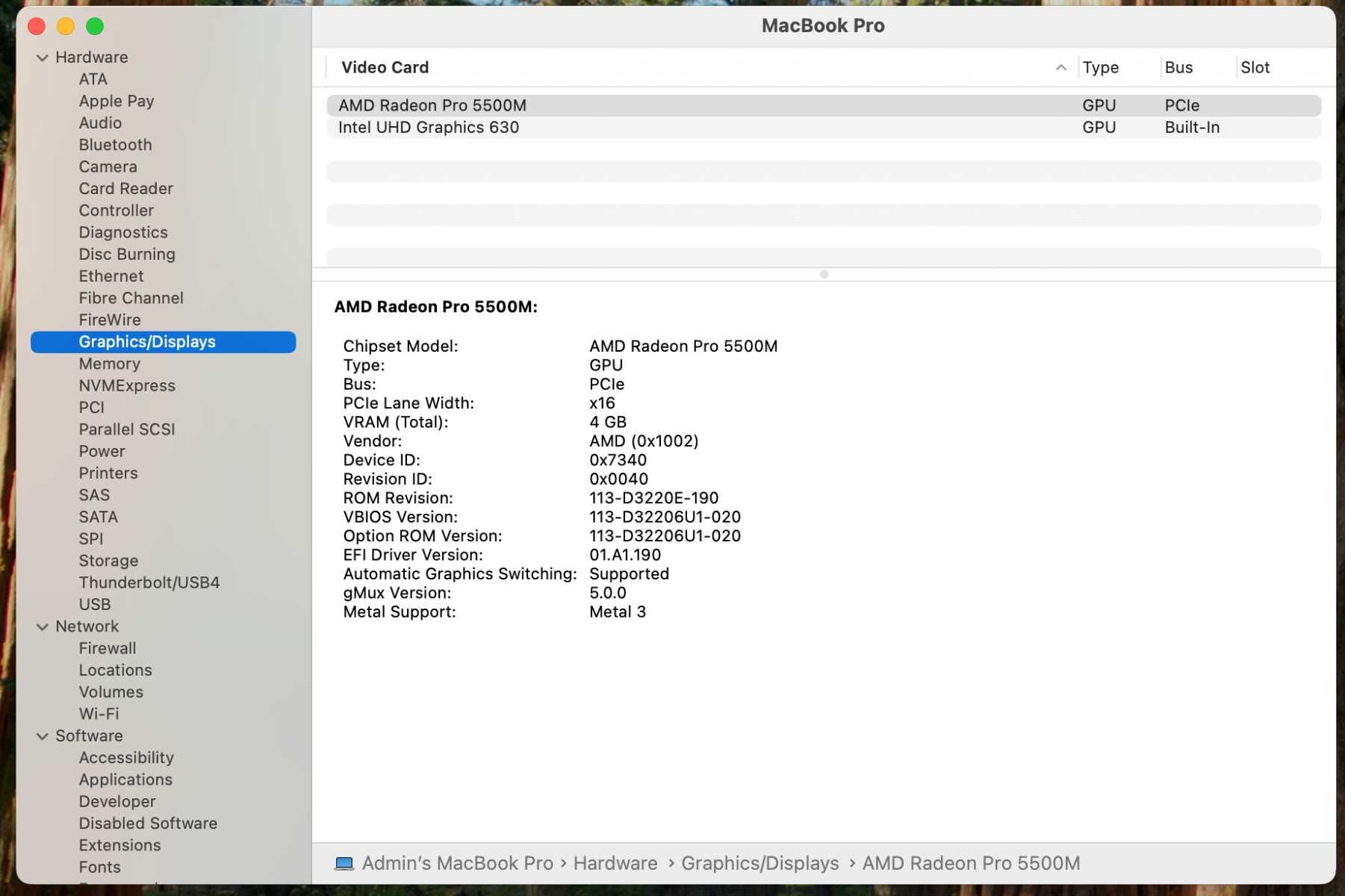 Продавам Apple MacBook Pro 16" 2019 i9/16GB DDR4/1TB SSD/5500M