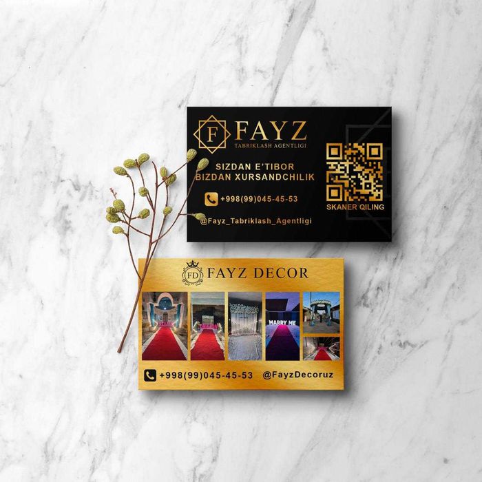 Vizitka va Flayer uchun reklama