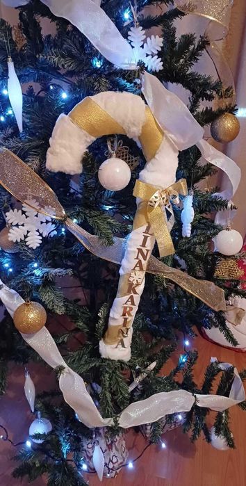 Персонализирана коледна захарна пръчица