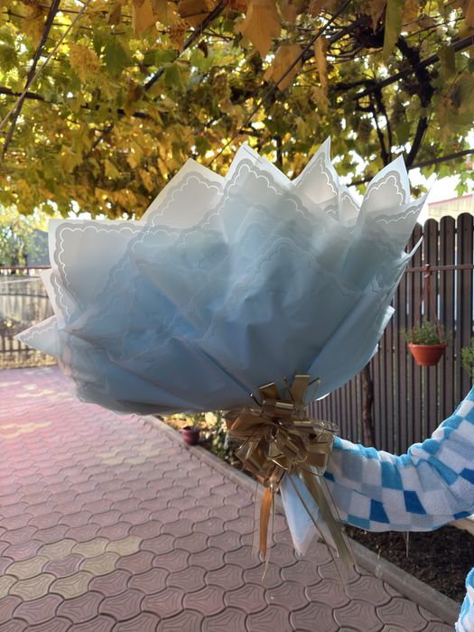 Buchet de trandafiri din sapun cu sclipici