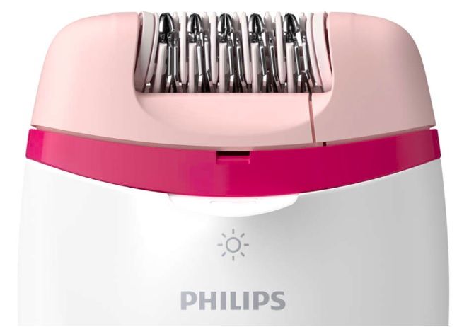 Епилатор Philips Satinelle BRE255/00, 2 скорости, Opti-light, Миеща се