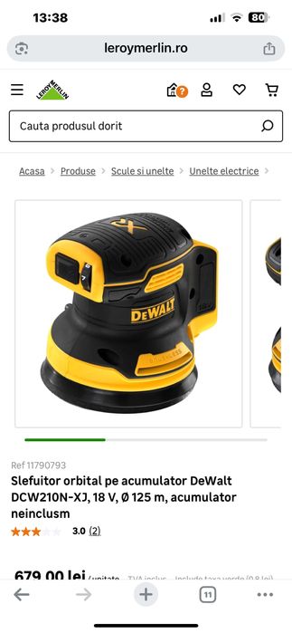 Slefuitor orbital dewalt