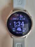 ceas sport Garmin Fenix 7S Sapphire Solar Cream Gold Titanium