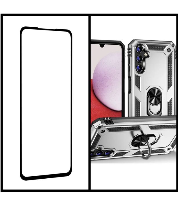 Samsung A14/A15/A16/A34/A54/A55/A36/A56 Husa Strong si Folie Sticla