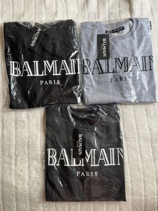 Мъжка блуза с дълъг ръкав Balmain Paris с етикет 100% памук