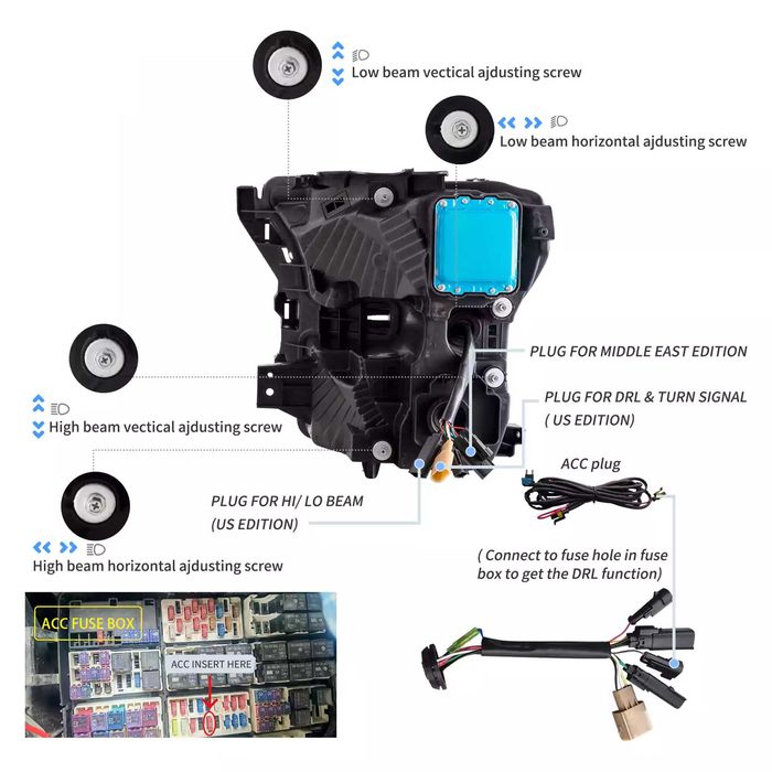 Комплект LED фарове с начална анимация за Ford F150 2015 - 2017