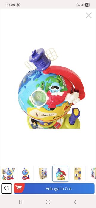 Glob pamantesc interactiv pentru copii, Rosu, SALAMANDRA KIDS®