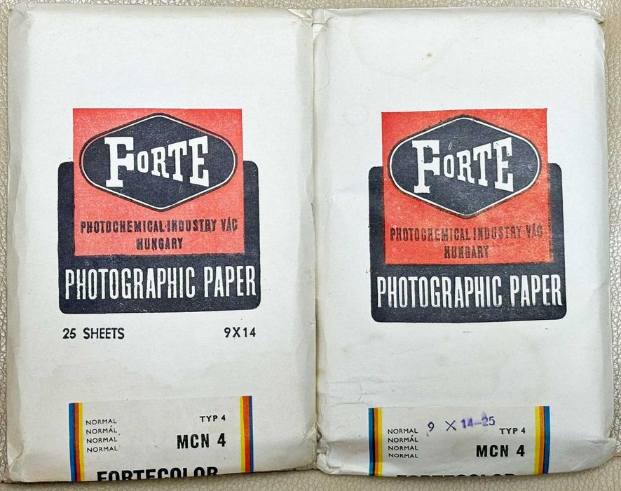 Hartie fotografica color + alb negru FORTE 9x14cm 3 pachete anii '90