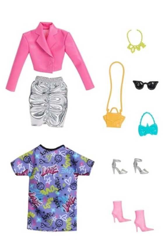 Papusa Barbie cu 3 tinute - Noua